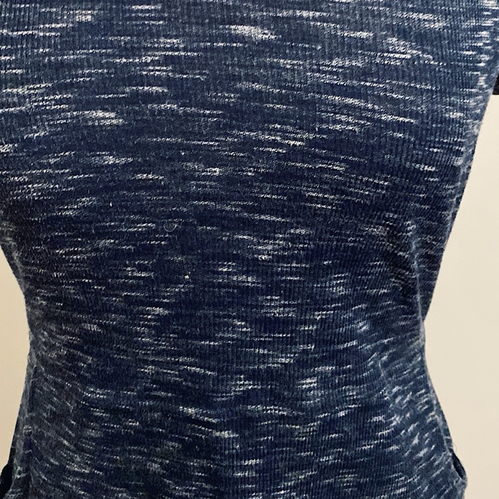 Christopher & Banks Blue White Heathered S Coastal Preppy Weekend Casual Dress - Picture 4 of 11